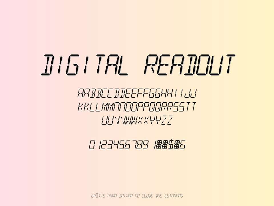 Fonte Digital Readout Grátis Para Baixar