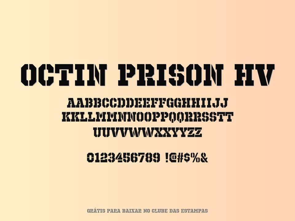 Fonte Octin Prison Hv Grátis Para Baixar
