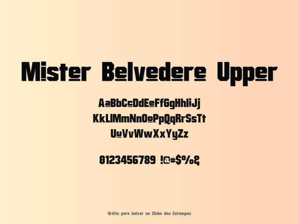 Fonte Mister Belvedere Upper Grátis Para Baixar