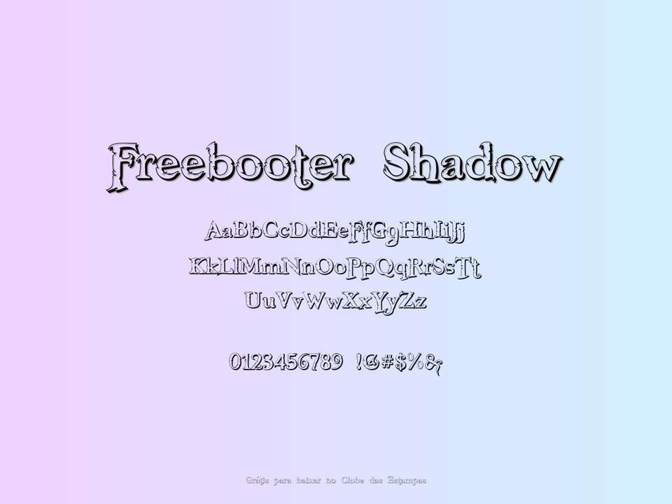 Fonte Freebooter Shadow Grátis Para Baixar