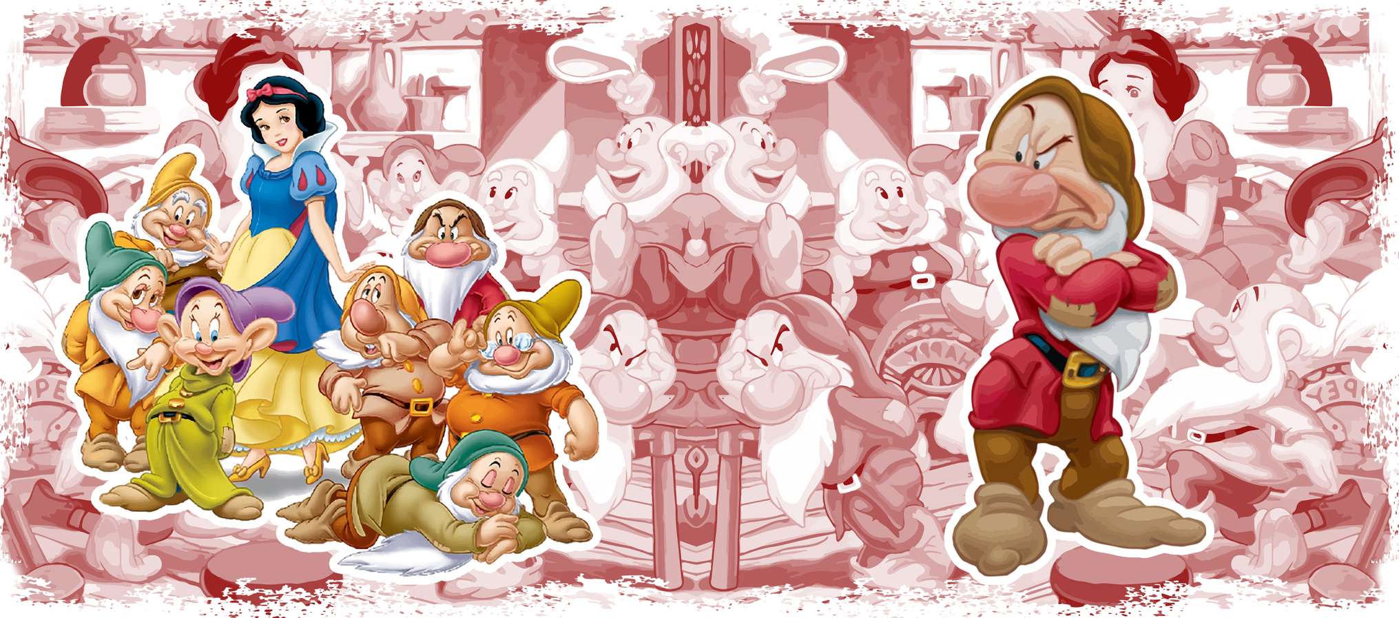 Arte Para Caneca Branca E Os Sete 7 Anões (2)