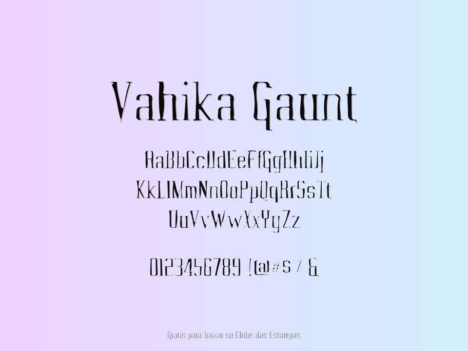 Fonte Vahika Gaunt Grátis Para Baixar