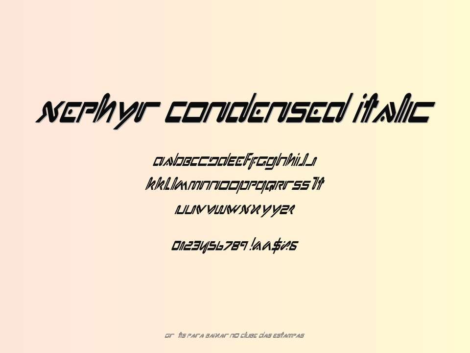 Fonte Xephyr Condensed Italic Grátis Para Baixar