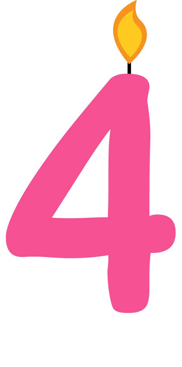 Elemento Numeral Aniversário Vela 4 Anos (8)