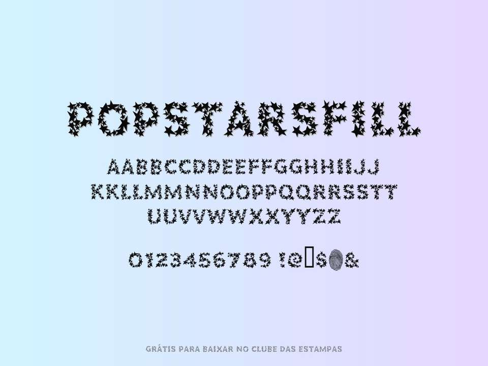 Fonte Popstarsfill Grátis Para Baixar