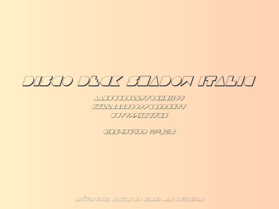 Fonte Disco Deck Shadow Italic Grátis Para Baixar