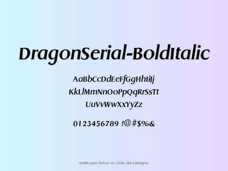 Fonte Dragonserial Bolditalic Grátis Para Baixar