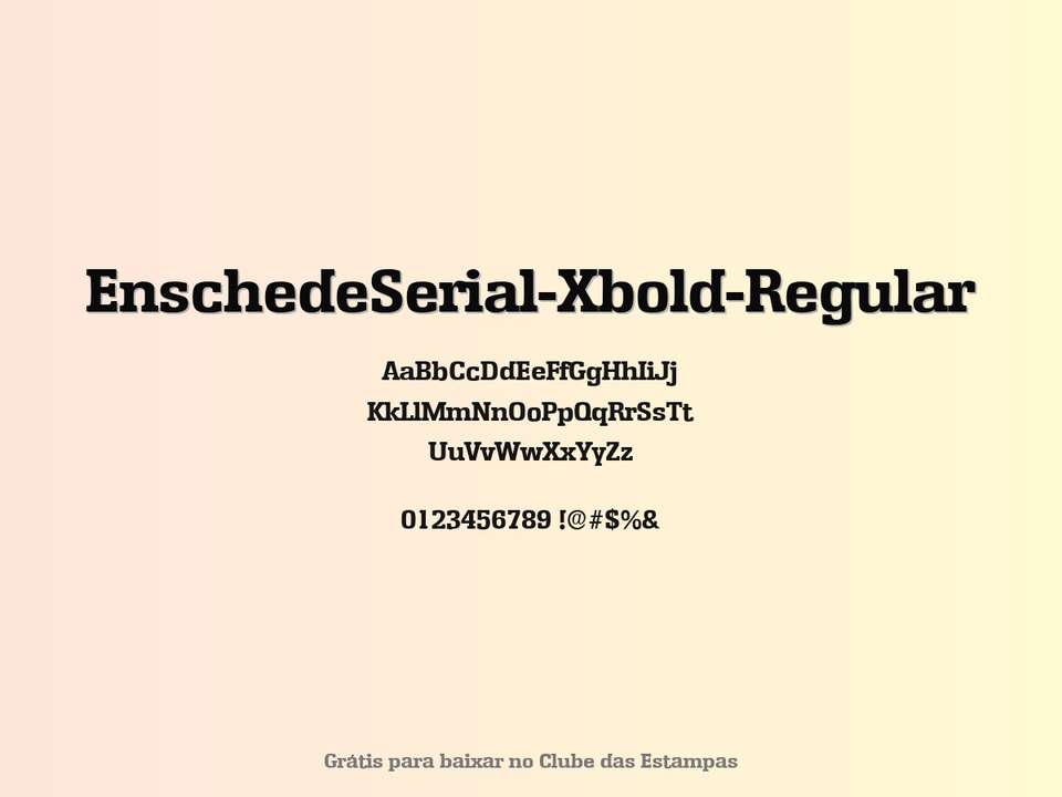 Fonte Enschedeserial Xbold Regular Grátis Para Baixar