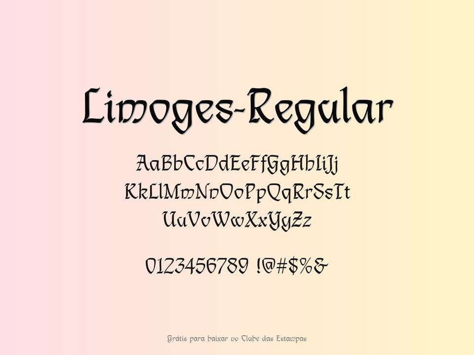 Fonte Limoges Regular Grátis Para Baixar