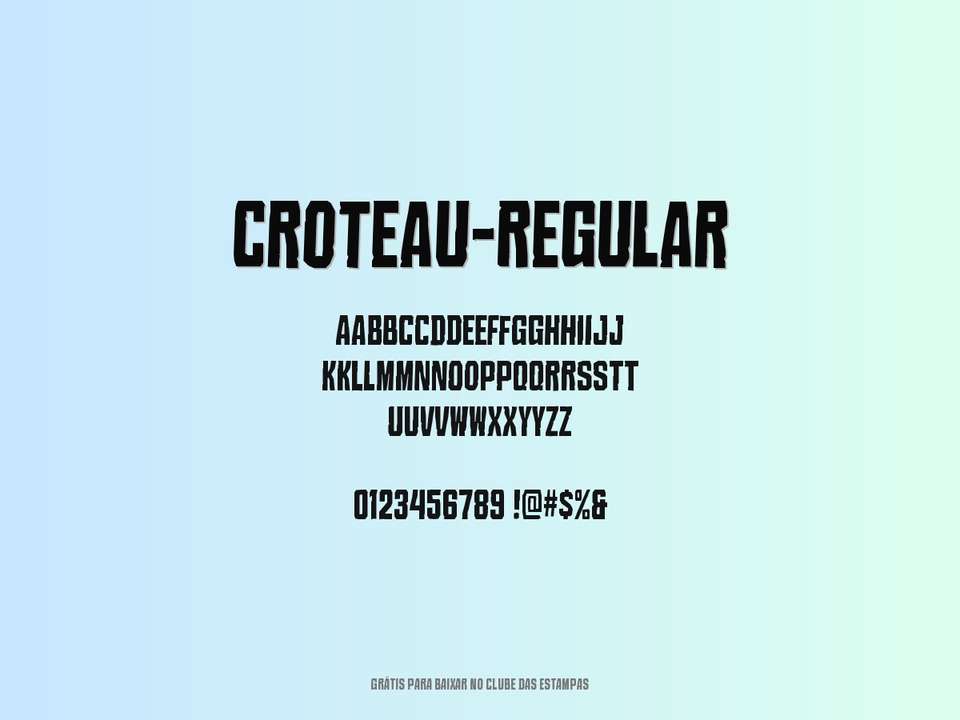 Fonte Croteau Regular Grátis Para Baixar