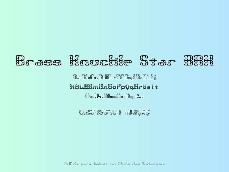 Fonte Brass Knuckle Star Brk Grátis Para Baixar
