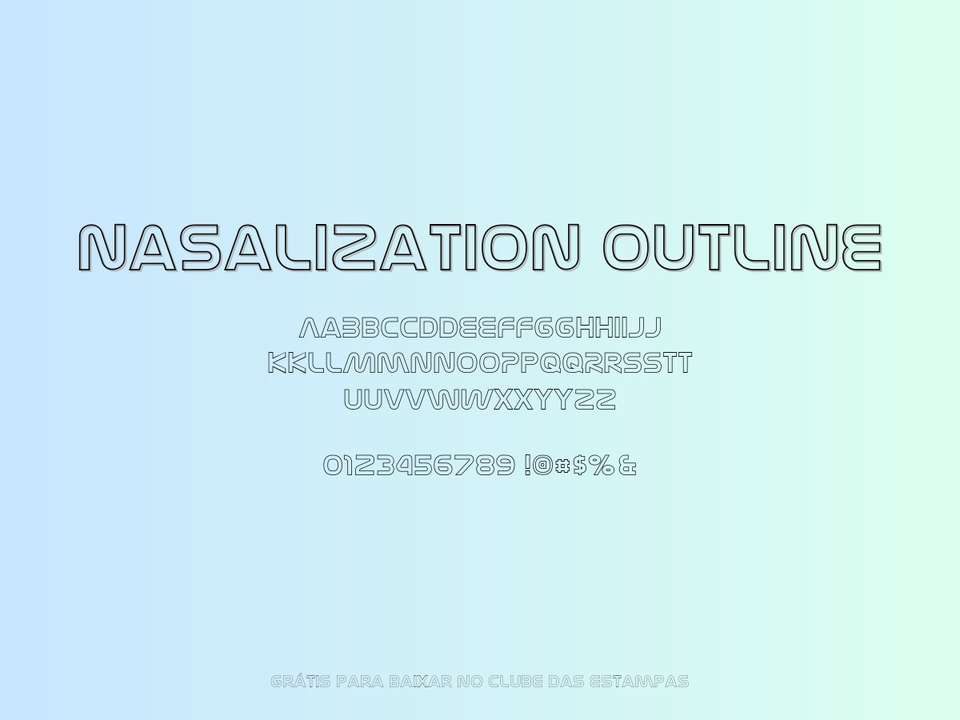 Fonte Nasalization Outline Grátis Para Baixar