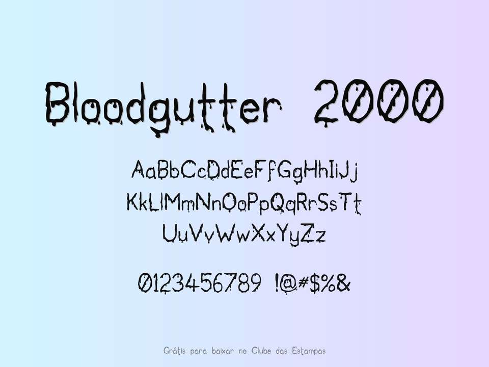 Fonte Bloodgutter 2000 Grátis Para Baixar