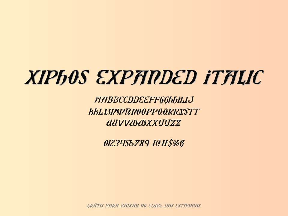 Fonte Xiphos Expanded Italic Grátis Para Baixar
