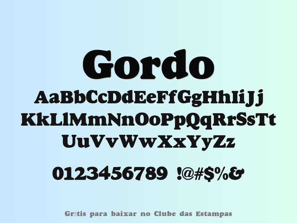 Fonte Gordo Grátis Para Baixar