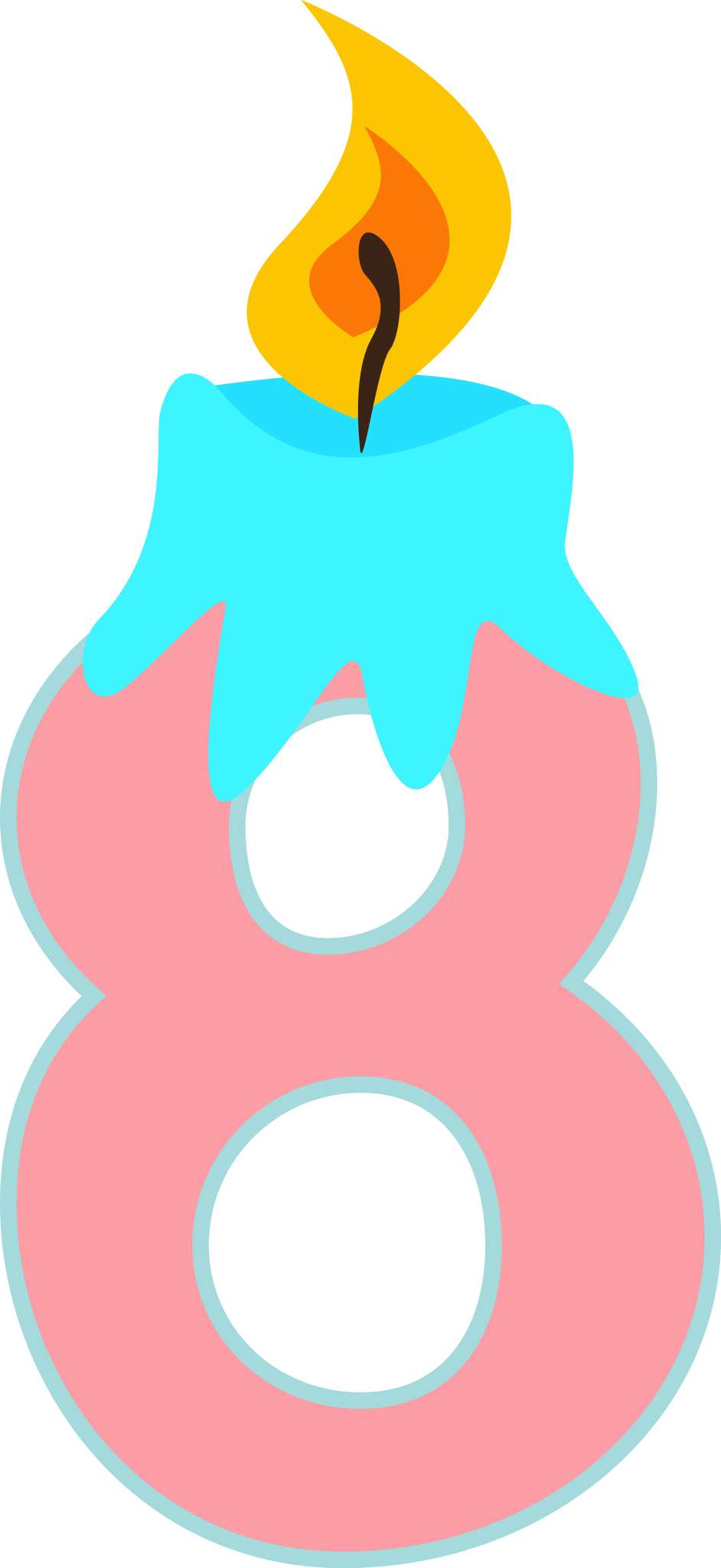 Elemento Numeral Aniversário Vela 8 Oito Anos Png (6)