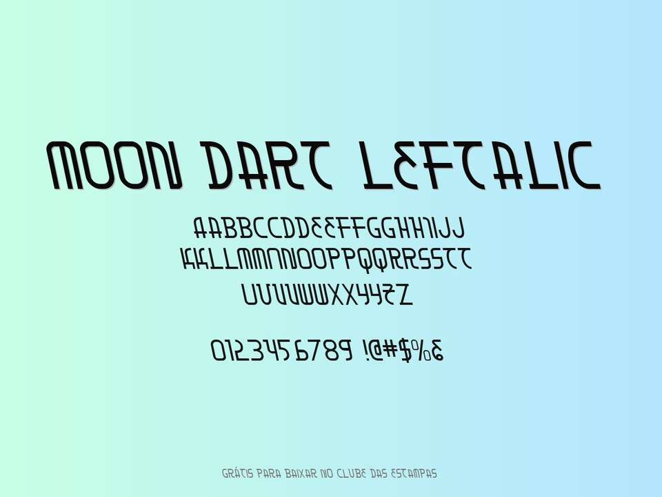 Fonte Moon Dart Leftalic Grátis Para Baixar