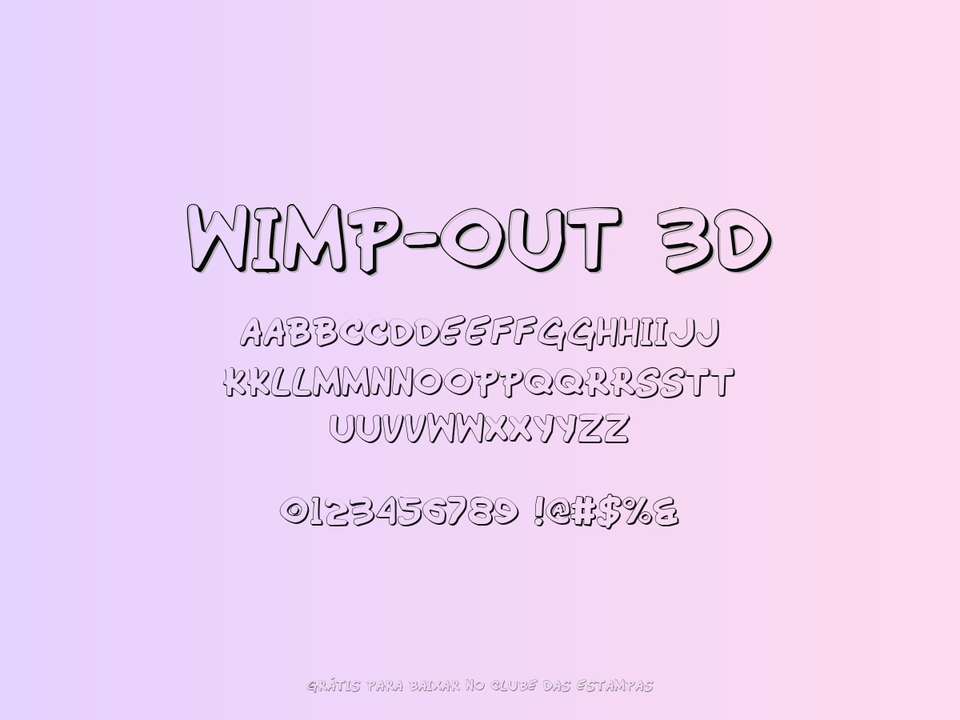 Fonte Wimp Out 3d Grátis Para Baixar