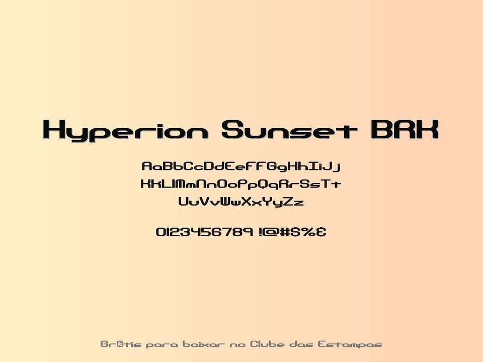 Fonte Hyperion Sunset Brk Grátis Para Baixar