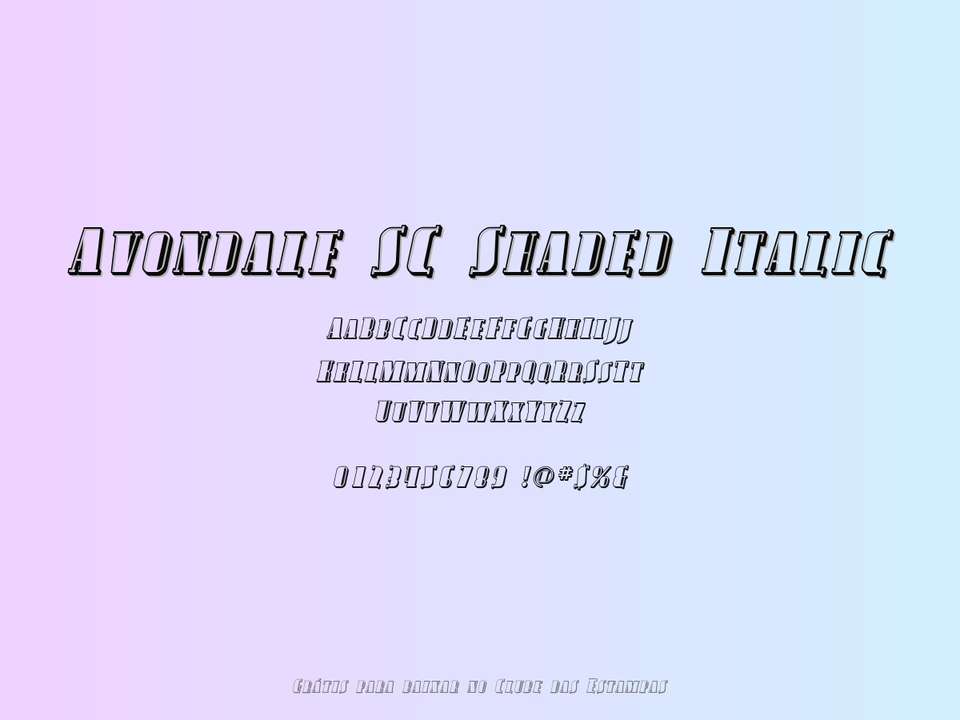 Fonte Avondale Sc Shaded Italic Grátis Para Baixar