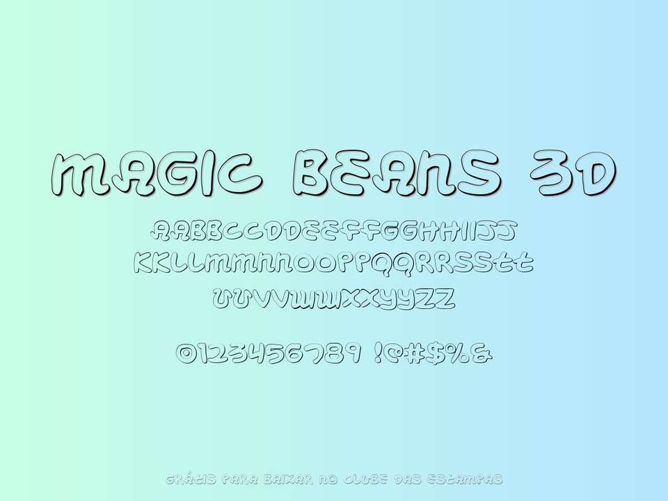 Fonte Magic Beans 3d Grátis Para Baixar