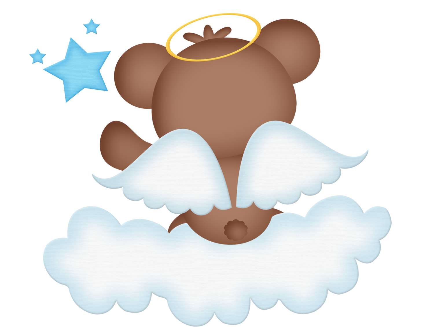 Urso Alado Sobre Nuvem Fantasia Png Grátis Para Baixar