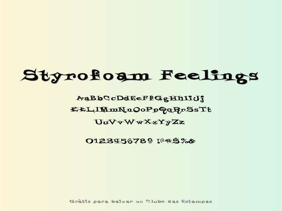 Fonte Styrofoam Feelings Grátis Para Baixar