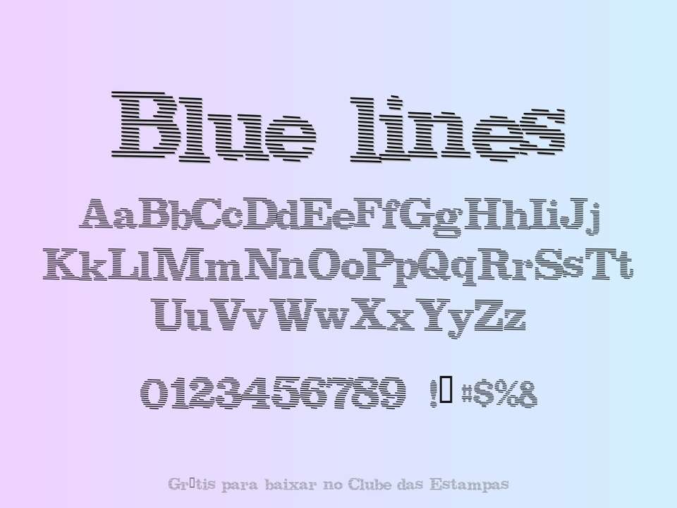 Fonte Blue Lines Grátis Para Baixar