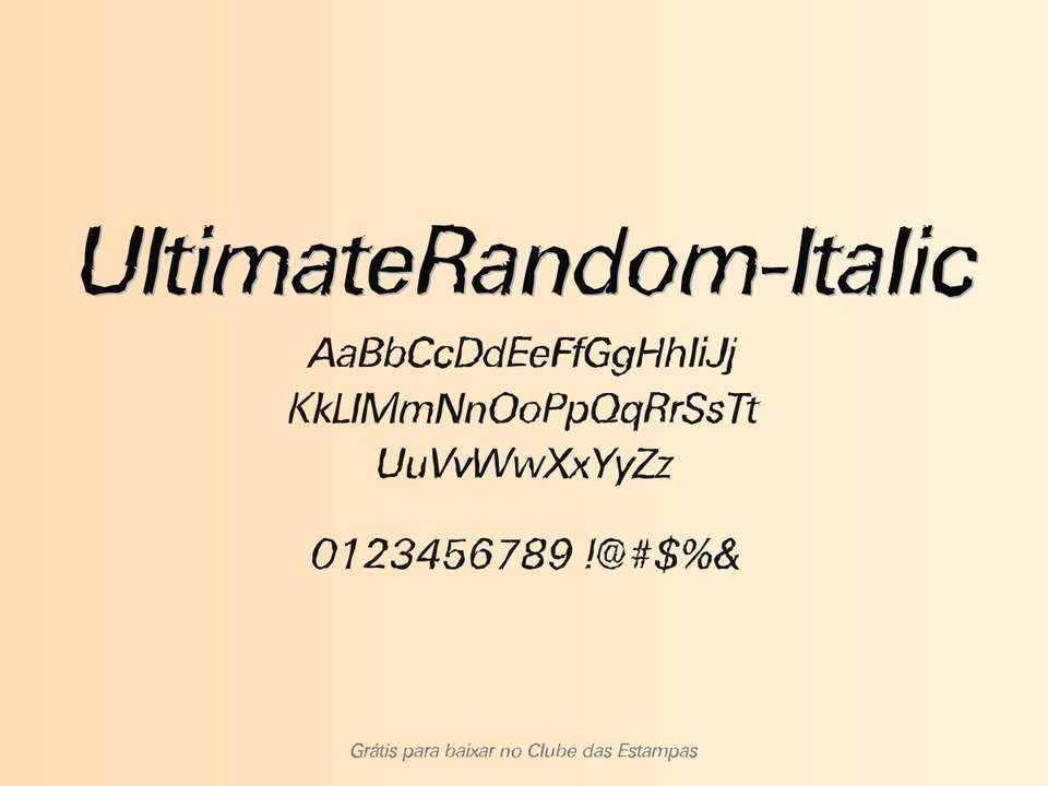 Fonte Ultimaterandom Italic Grátis Para Baixar