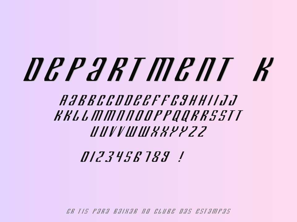 Fonte Department K Grátis Para Baixar