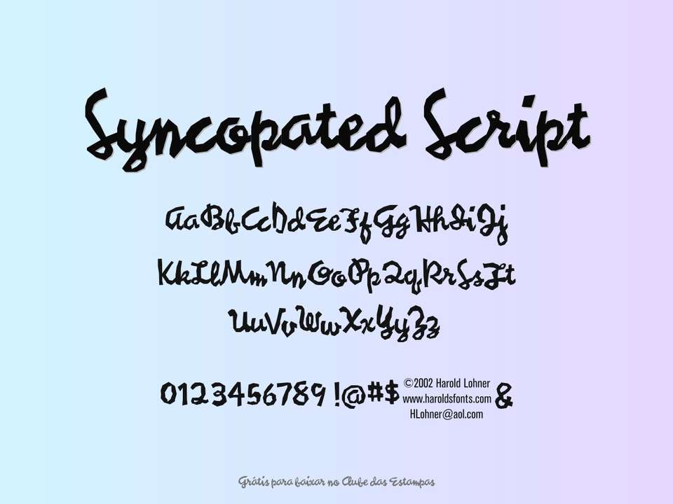 Fonte Syncopated Script Grátis Para Baixar