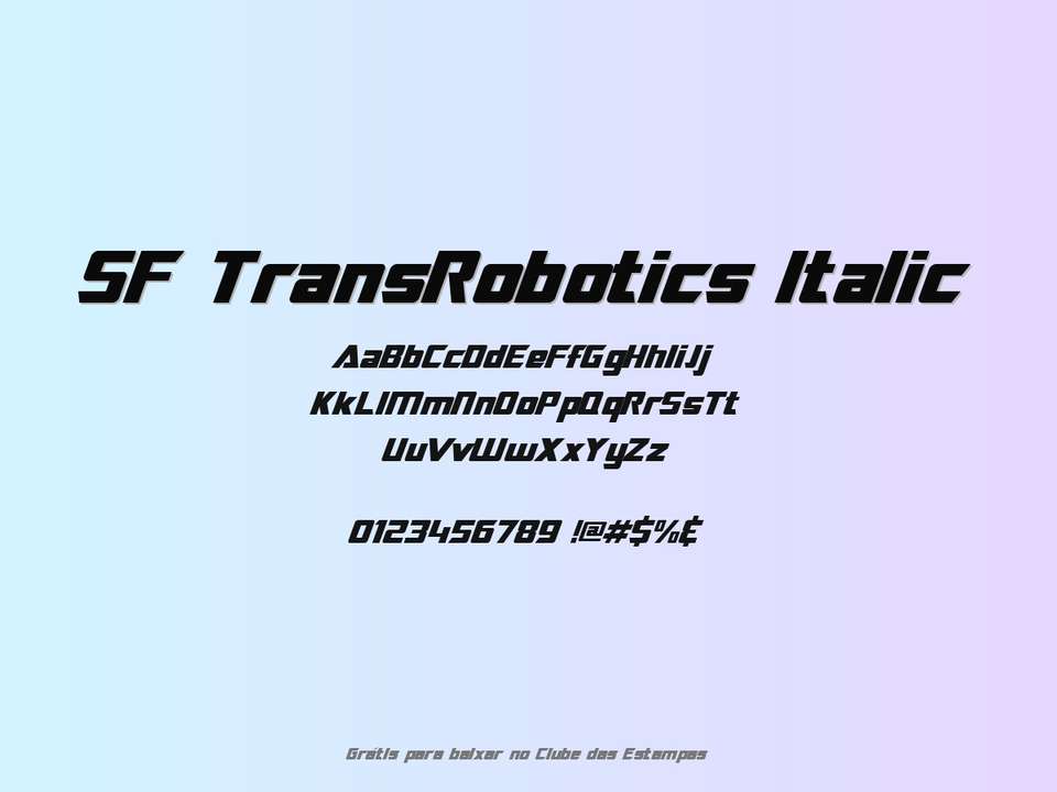 Fonte Sf Transrobotics Italic Grátis Para Baixar