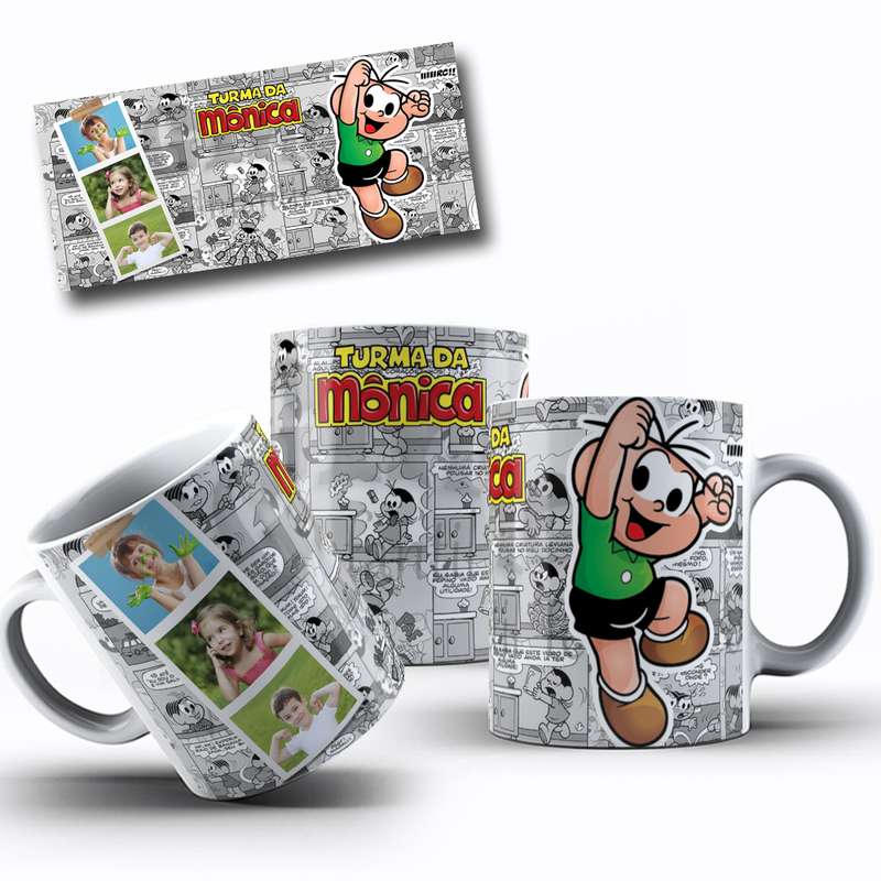 Arte Para Caneca Turma Da Monica Personagens Serie Cartoon 12
