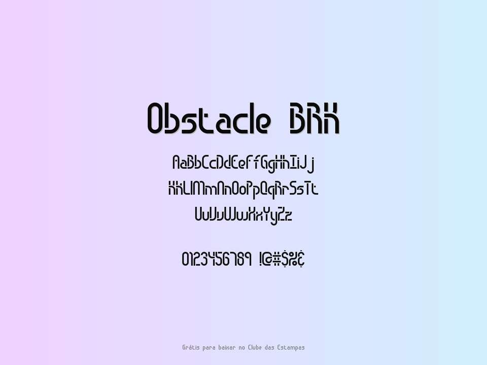 Fonte Obstacle Brk Grátis Para Baixar
