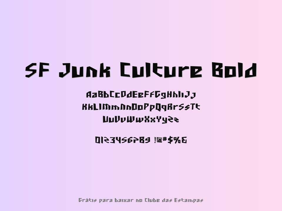 Fonte Sf Junk Culture Bold Grátis Para Baixar