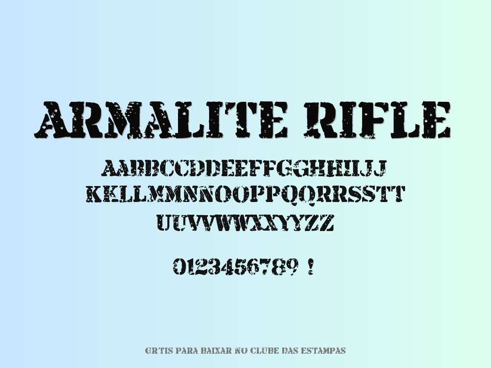 Fonte Armalite Rifle Grátis Para Baixar