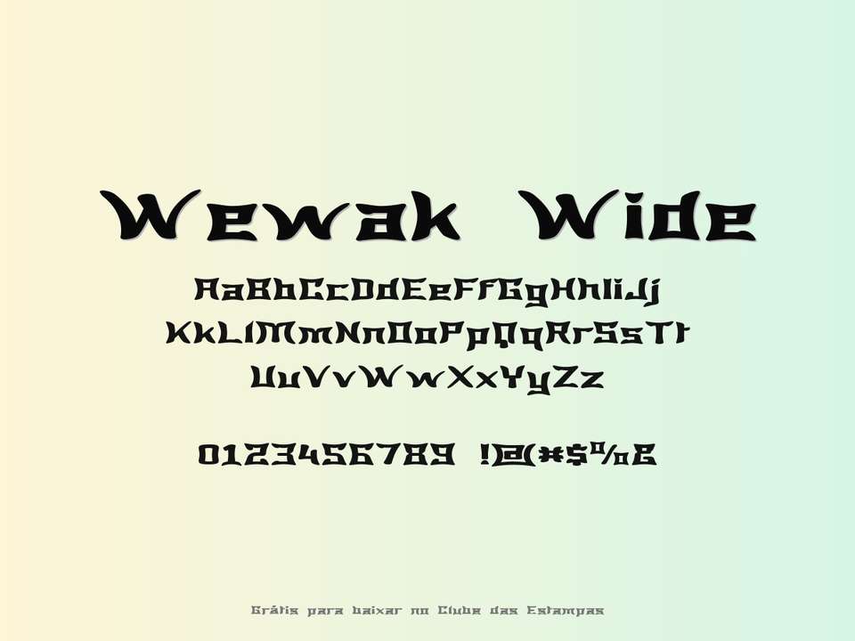 Fonte Wewak Wide Grátis Para Baixar