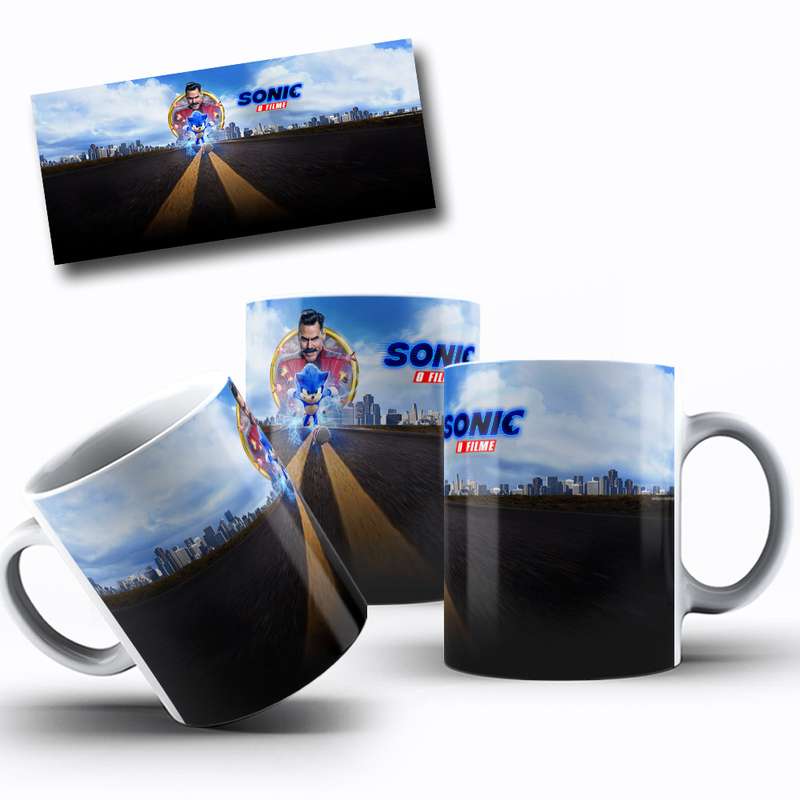 Arte Para Caneca Sonic O Filme Personagem Cartoon 24