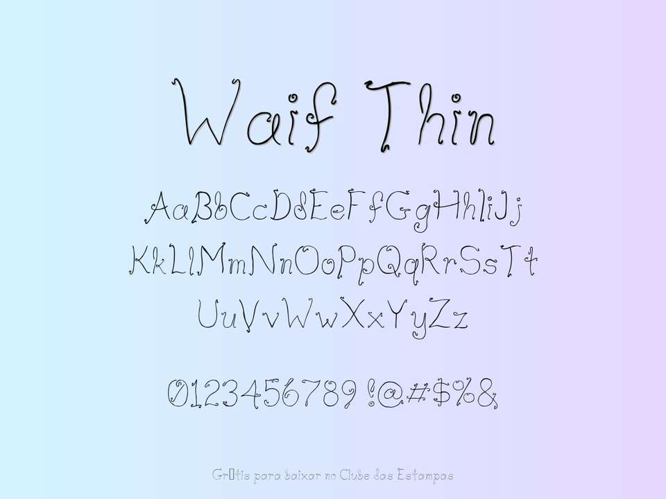Fonte Waif Thin Grátis Para Baixar