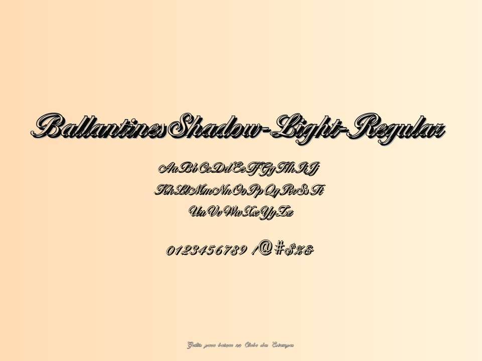 Fonte Ballantinesshadow Light Regular Grátis Para Baixar