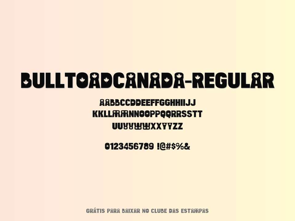 Fonte Bulltoadcanada Regular Grátis Para Baixar