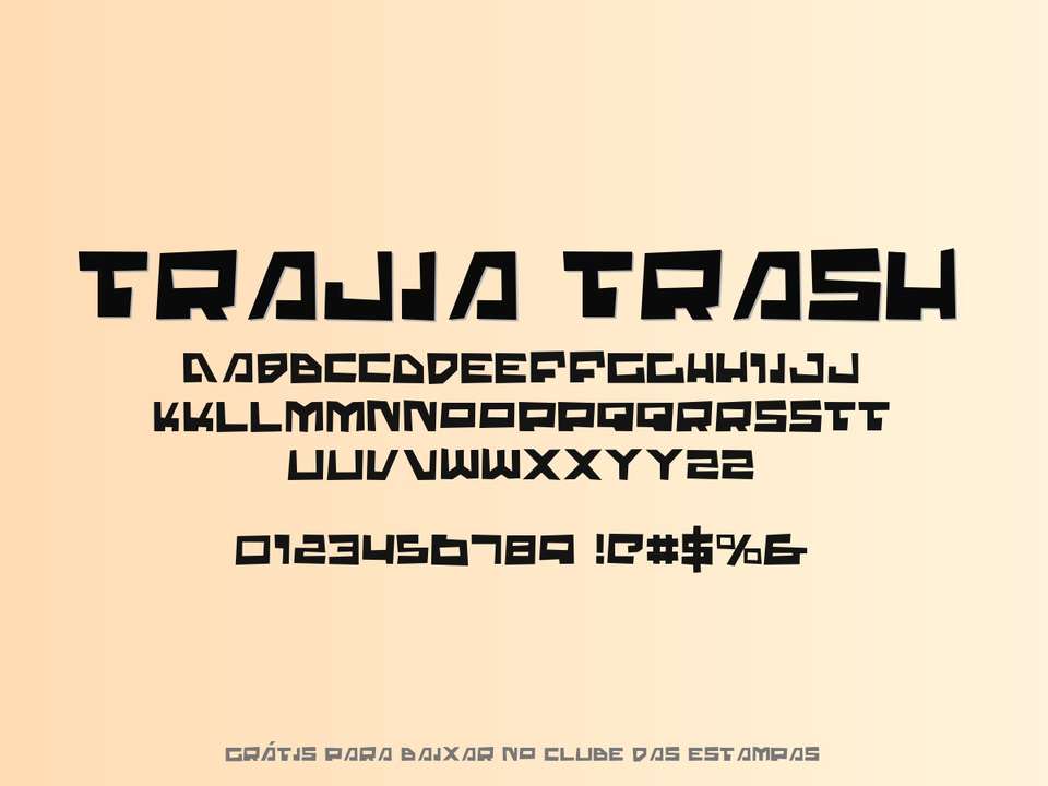 Fonte Trajia Trash Grátis Para Baixar