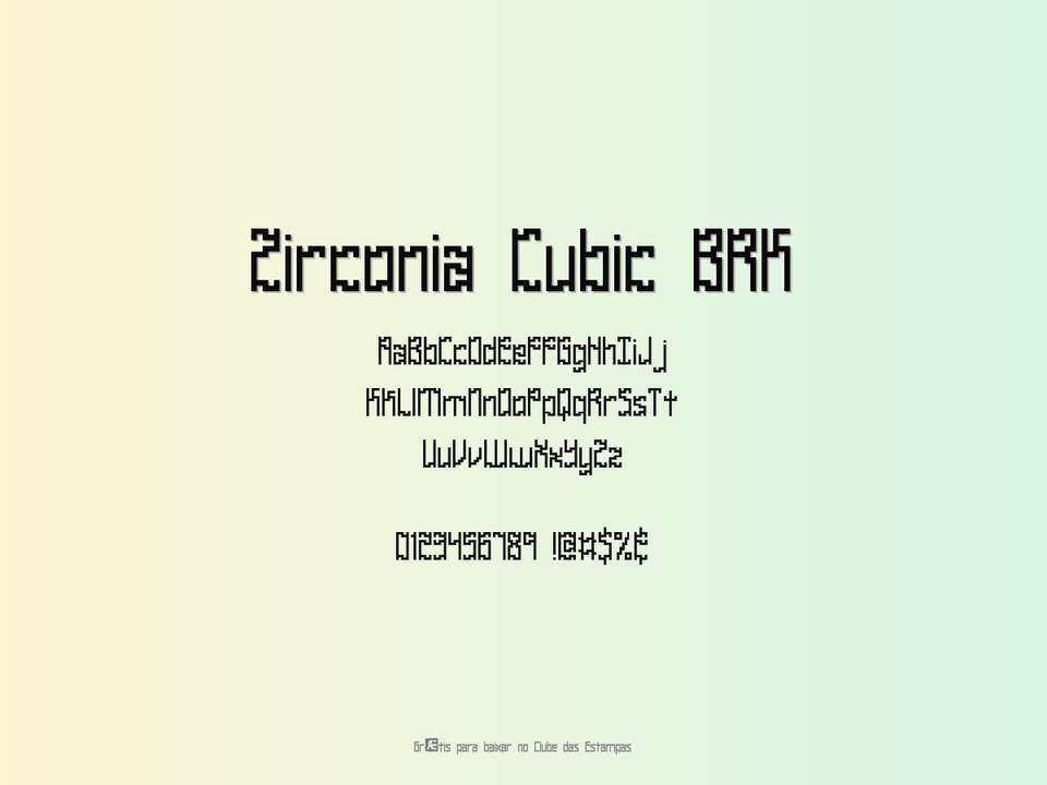 Fonte Zirconia Cubic Brk Grátis Para Baixar