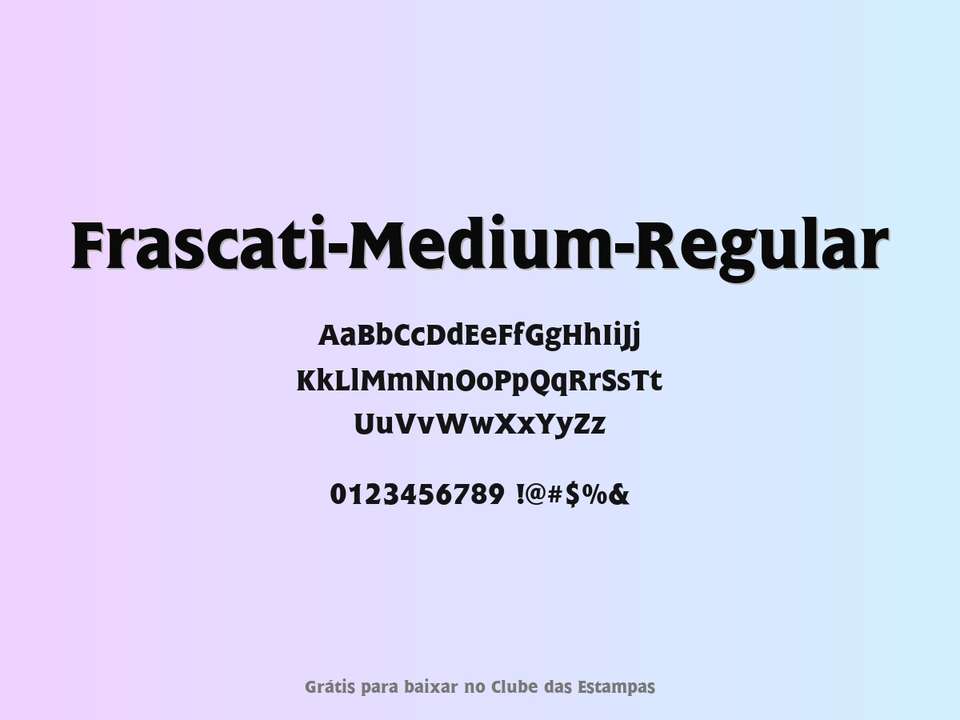 Fonte Frascati Medium Regular Grátis Para Baixar