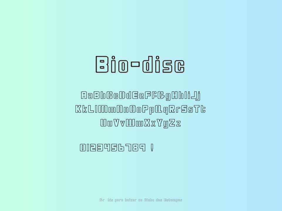 Fonte Bio Disc Grátis Para Baixar