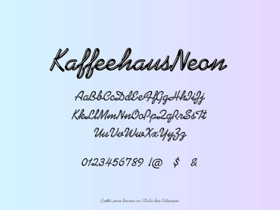 Fonte Kaffeehausneon Grátis Para Baixar