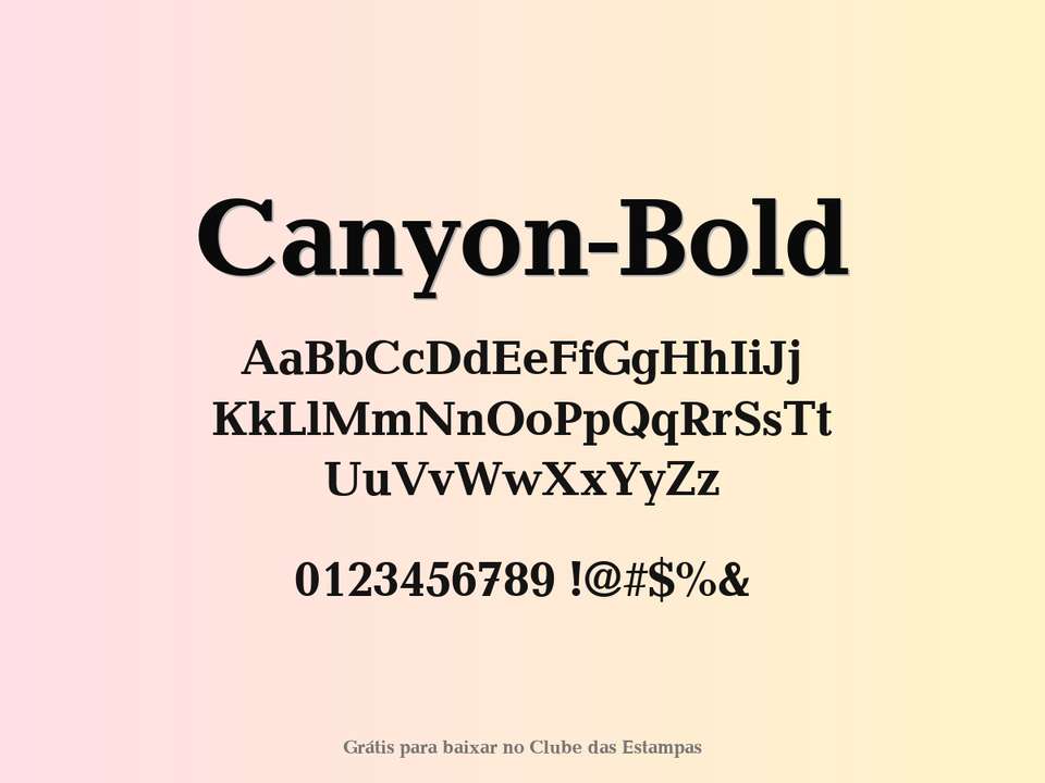 Fonte Canyon Bold Grátis Para Baixar