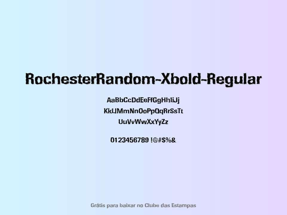 Fonte Rochesterrandom Xbold Regular Grátis Para Baixar