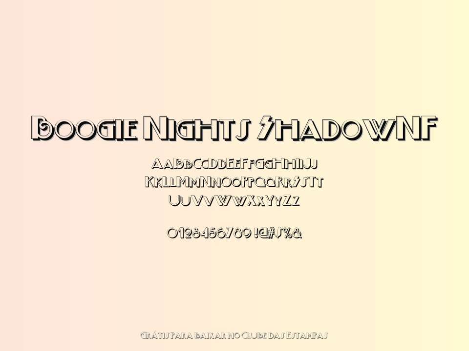 Fonte Boogie Nights Shadownf Grátis Para Baixar