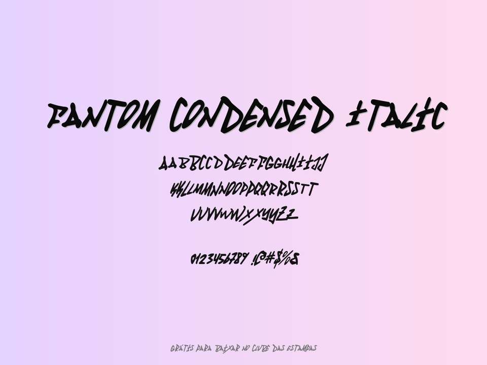 Fonte Fantom Condensed Italic Grátis Para Baixar